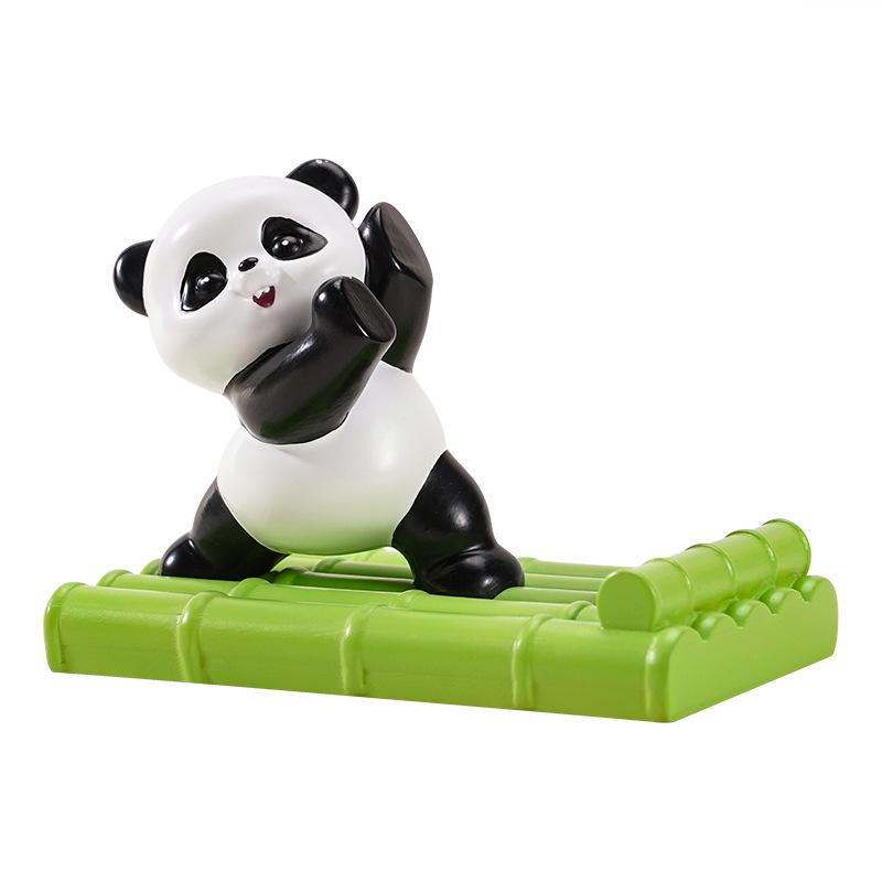 Kung Fu Panda Phone & Tablet Holder: Creative Resin Desktop Stand & Ornament