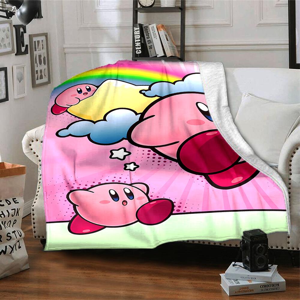 1 Stück Kirby1 Decke, Geschenk, für Männer und Frauen, Weiche Decke, Gut für Schlafsofa Couch Reisen, Leichte Flanelldecke