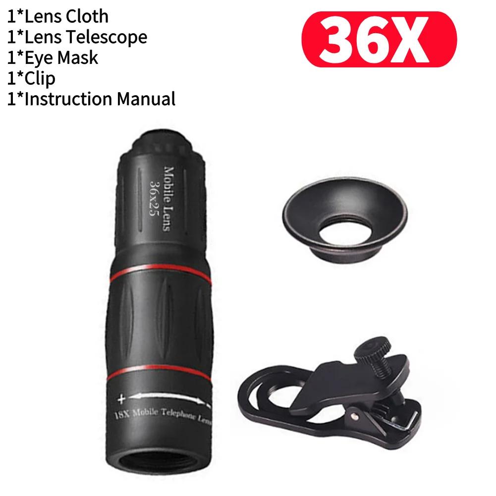 18X Telephoto Phone Lens with Tripod Universal External Zoom Camera Lens Long Focus Telephoto Lens for Picture Video Taking