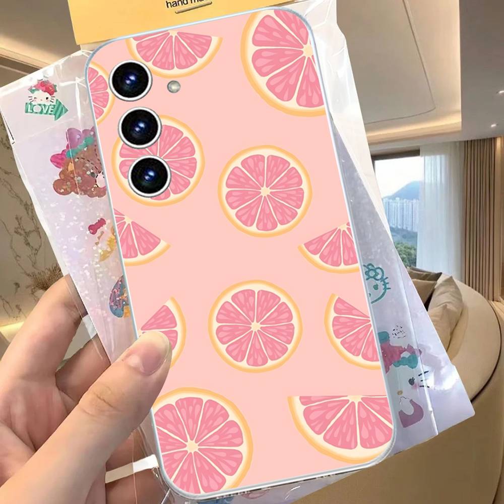 Fresh Fruit Phone Case For Samsung Galaxy Transparent Cover A52 A12 A51 S21 Edge S22ULTRA S23 S24 S20LITE Plus Ultra