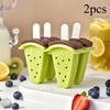 2pcs DIY Silicone Ice Cube Trays , Large Capacity, Chocolate Design, Reusable Plastic Suction Cup Mold for Making Perfectly Shaped Ice Cubes