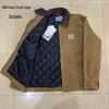 Giacca Unisex in Tela Retro con Collo Rialzato - Stile Americano Autunno/Inverno Revers Workwear