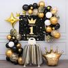 Black Gold Confetti Balloons 50 Pack  Gold and Black Confetti Balloons with Ribbons for Graduation Birthday Wedding Graduation