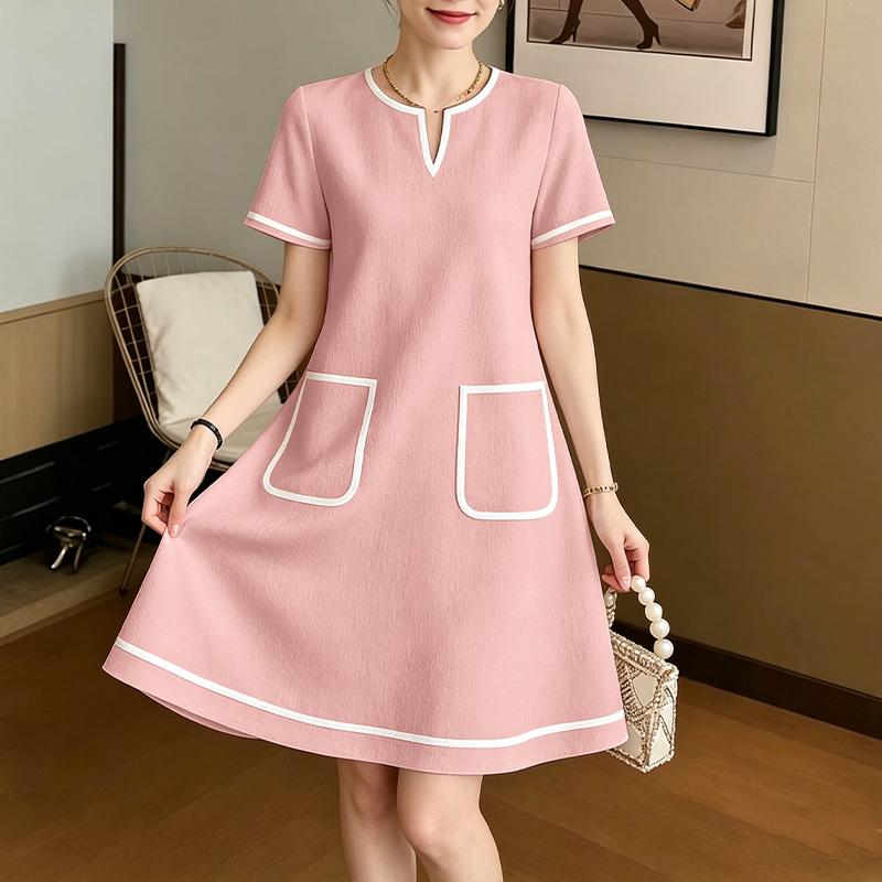 ZANZEA Women Eelgant Casual V-Neck Summer Short Sleeve Dress L
