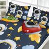 Cat Astronaut Pattern Mattress Three-Piece Digital Printing Mattress Bedding Set Adult Children