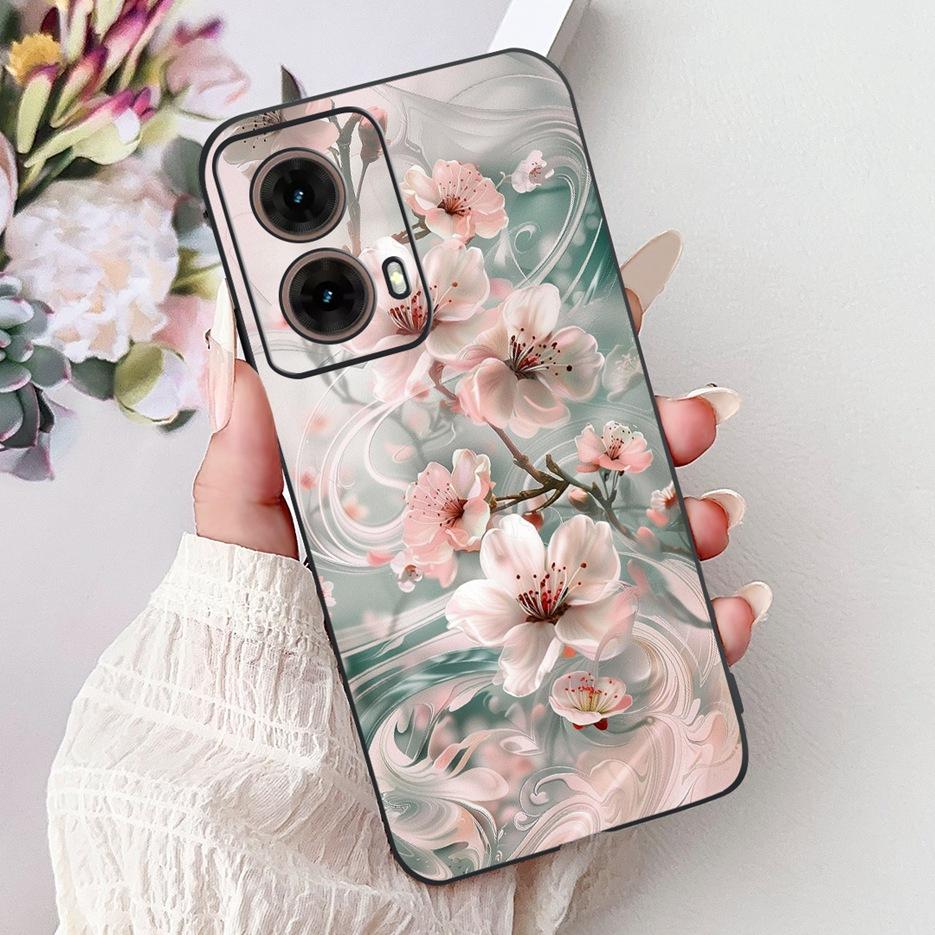 For Motorola Moto G85 5G Case XT2427-3 Luxury Painted Cover Soft TPU Phone Case For Motorola Moto G35 G 55 MotoG55 MotoG85 Shell