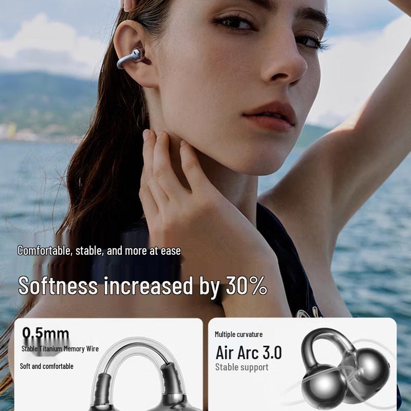 SANAG S8S Ultra AI Open-Ear Clip Bluetooth Headphones