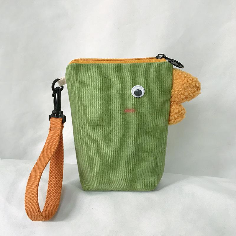 Three-Color Patchwork Women's Canvas Phone and Coin Clutch - Cute, Funny, Handheld Bag for Summer 2021