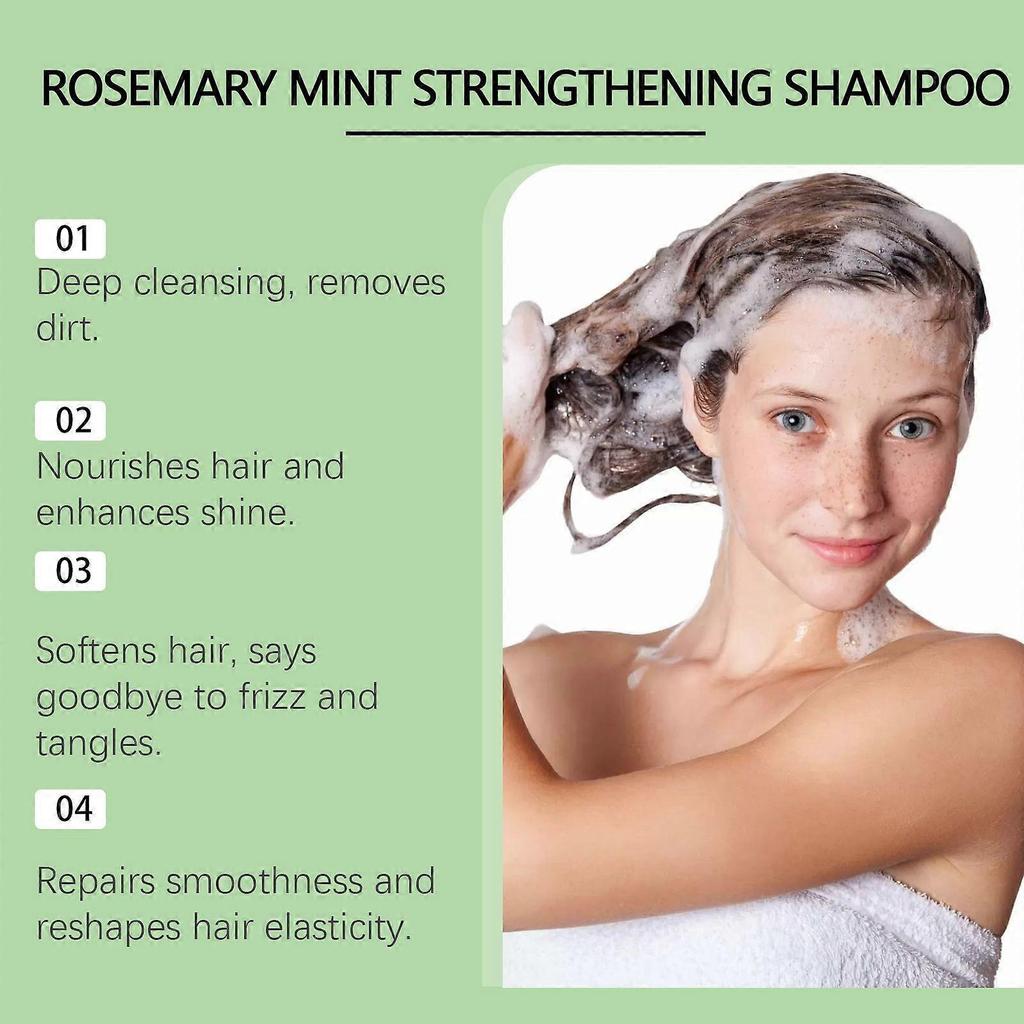 Limited time!!Viareline Rosemary Mint Shampoo - Gentle And Moisturizing, Improves Dry And Frizzy Hair, Smooth And Shiny Shampoo