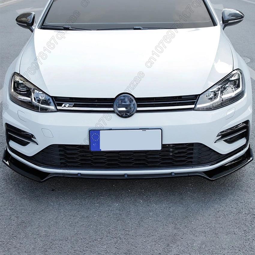 Front Bumper Canard Lip For Golf MK7 MK7.5 GTI GTD GTE R R-Line 2012-2020 Lower Splitter Diffuser Exterior Body Kits