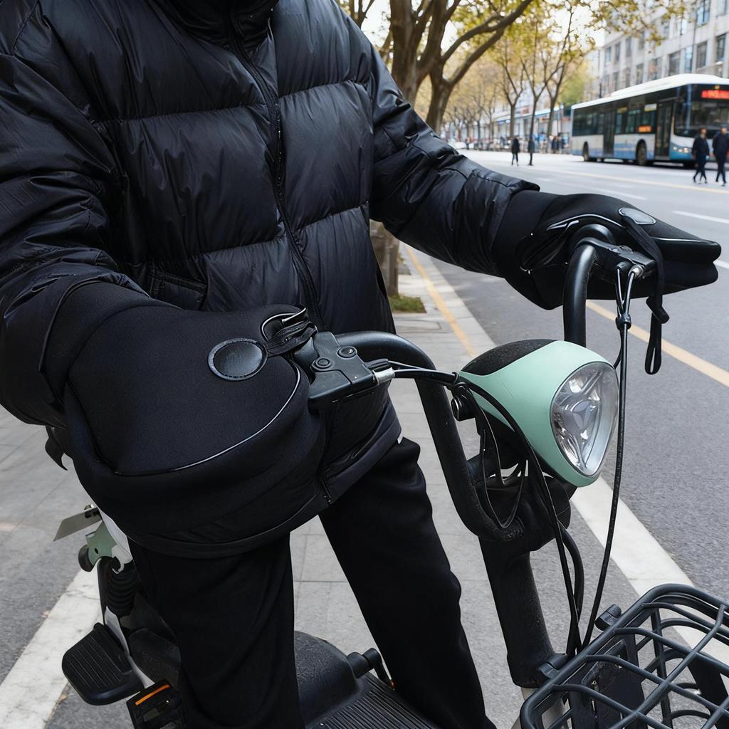 Warm Motorcycle Gloves Windproof Warmer Handle Grip Bike Handlebar Mittens for Riding Winter Cycling Racing Motorbike Outdoor