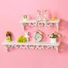 Vintage Carved Hollow Wood Wall Hanging Rack Shelf Shelves Holder Storage Home Decor