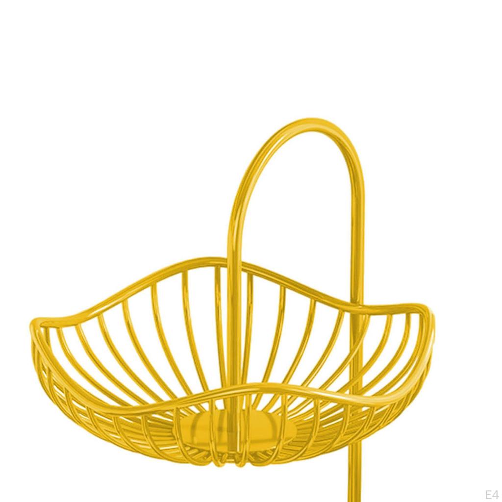 2 Tier Fruit Basket Bowl Bread Onion Garlic Holder Vegetable Stand for Dining Room