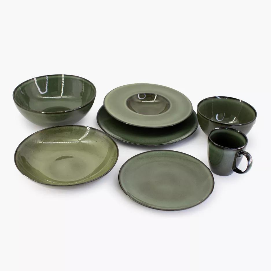 Deep plate, porcelain bowl, MOSS, 24 , green, DUKA