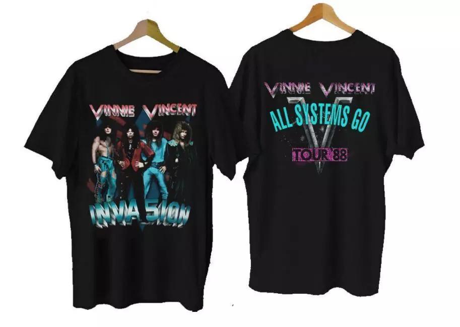

New Rare VINNIE VINCENT INVASION ALL SYSTEMS GO Cotton Men S5XL TShirt Unisex T-Shirt XXL