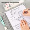 High-Quality Geometry Set: Square, Compass, Ruler & Triangle - 7-Piece Stationery for Primary School Students
