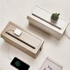 Cable Storage Box Desktop Charging Data Cable Storage Device Plug Socket Cable Management Device Black White Storage Organizer
