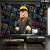 Roblox Wall tapestry, aesthetic printed fabric blanket, suitable for bedroom, living room, and home decor.