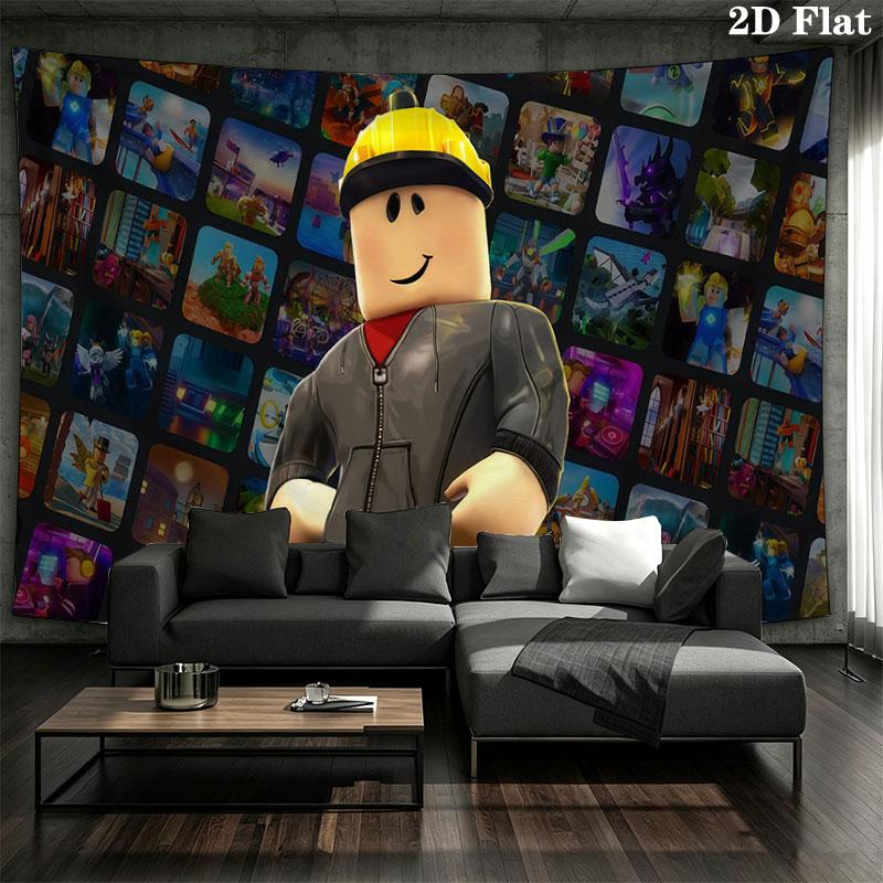 Roblox Wall tapestry, aesthetic printed fabric blanket, suitable for bedroom, living room, and home decor.