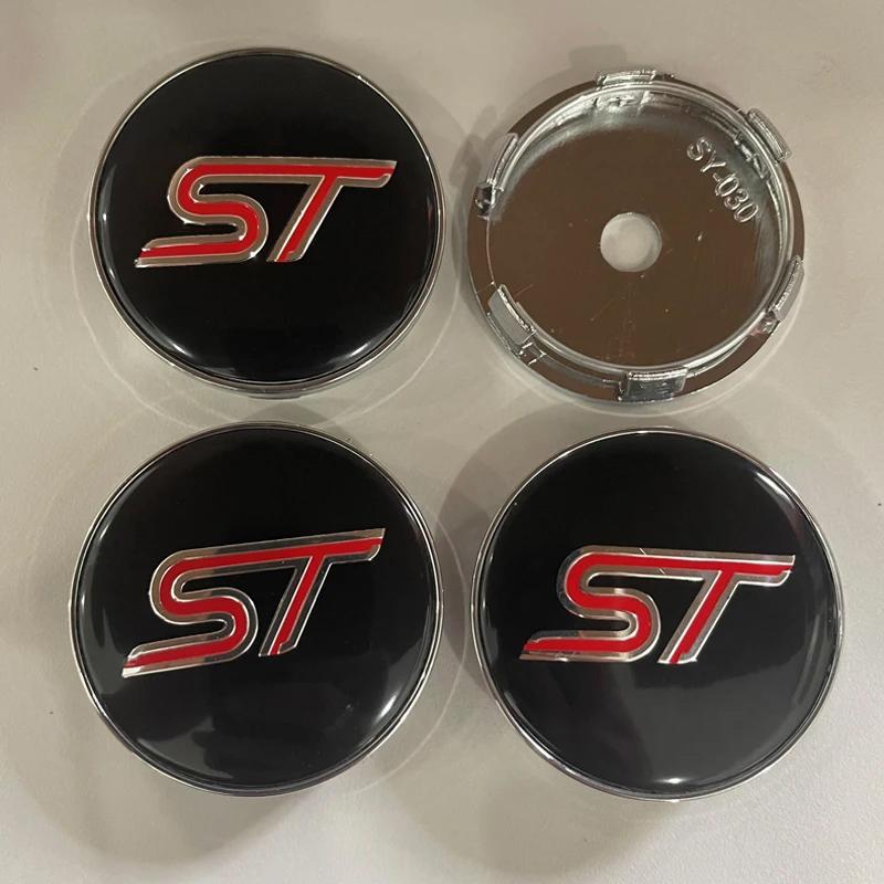 4Pcs 60mm Car Wheel Center Hub Cap Rim Cover For Ford ST Fiesta Focus Edition Puma X KUGA Mondeo Hn6  Ecosport Car Auto Accessories