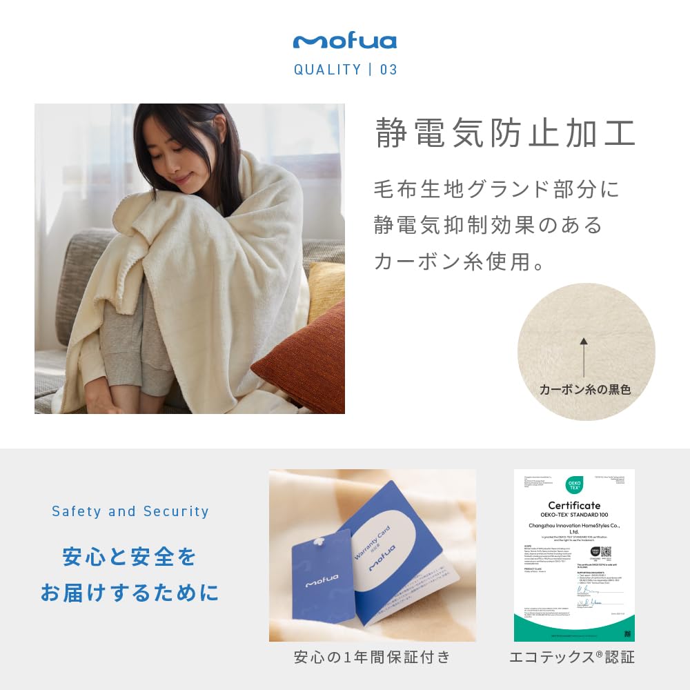 AQUA Mofua Warm Throw Premium Microfiber 138 X 93 Dark 50311422 3-Way Blanket, Poncho, Stole, Large, Cm, Navy,