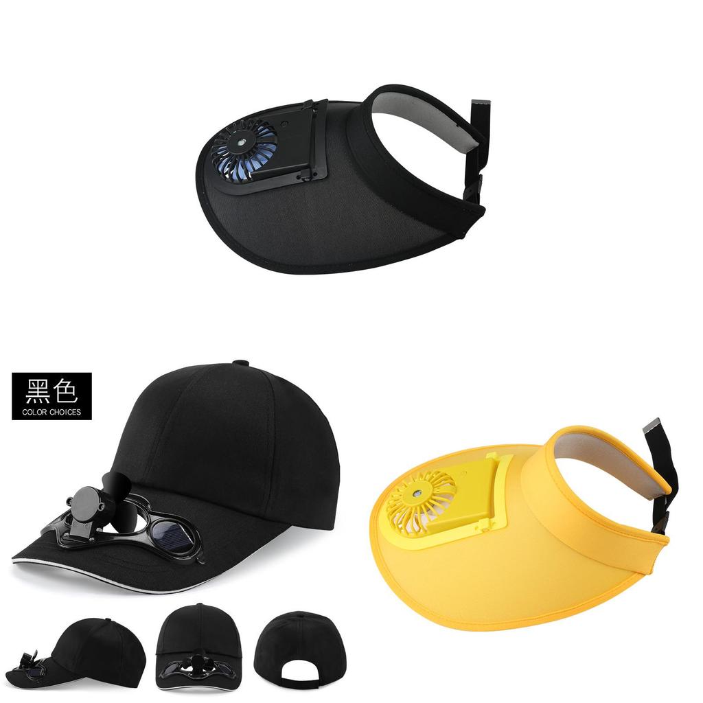 Chapeau Ventilateur Solaire Pour Hommes Femmes Avec Visière Et Casquette d'Été Protection Solaire