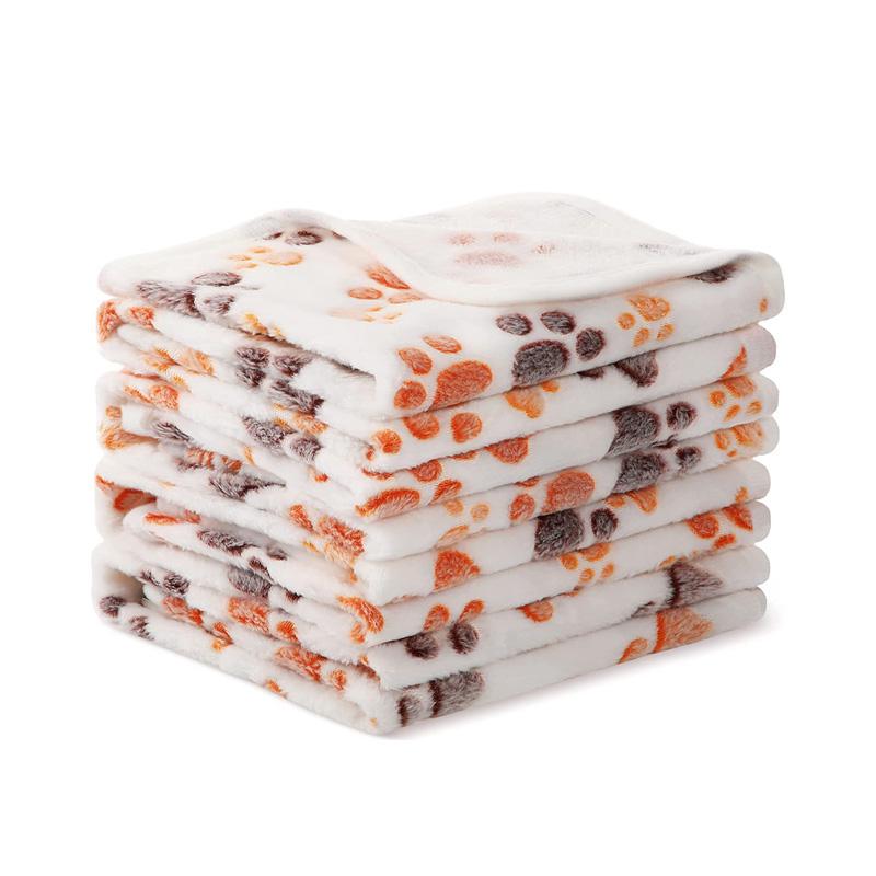 Hundebettmatte Decke Weiche Flauschige Haustierdecke Niedliches Pfoten-/Elefantenmuster Haustierreise-Matte Warme Bequeme Decke für Katze Hunde