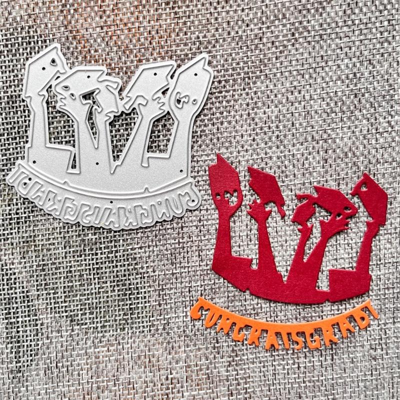 Graduation Metal Cutting Dies DIY Craft Carbon Steel Embossing Template Stencil Scrapbooking for Card Die Cuts Mold