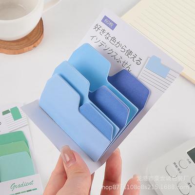 60 Sheets Aesthetic Gradient Index Tabs Colorful Sticky Notes for Planner Journaling Page Markers Office School Supplies