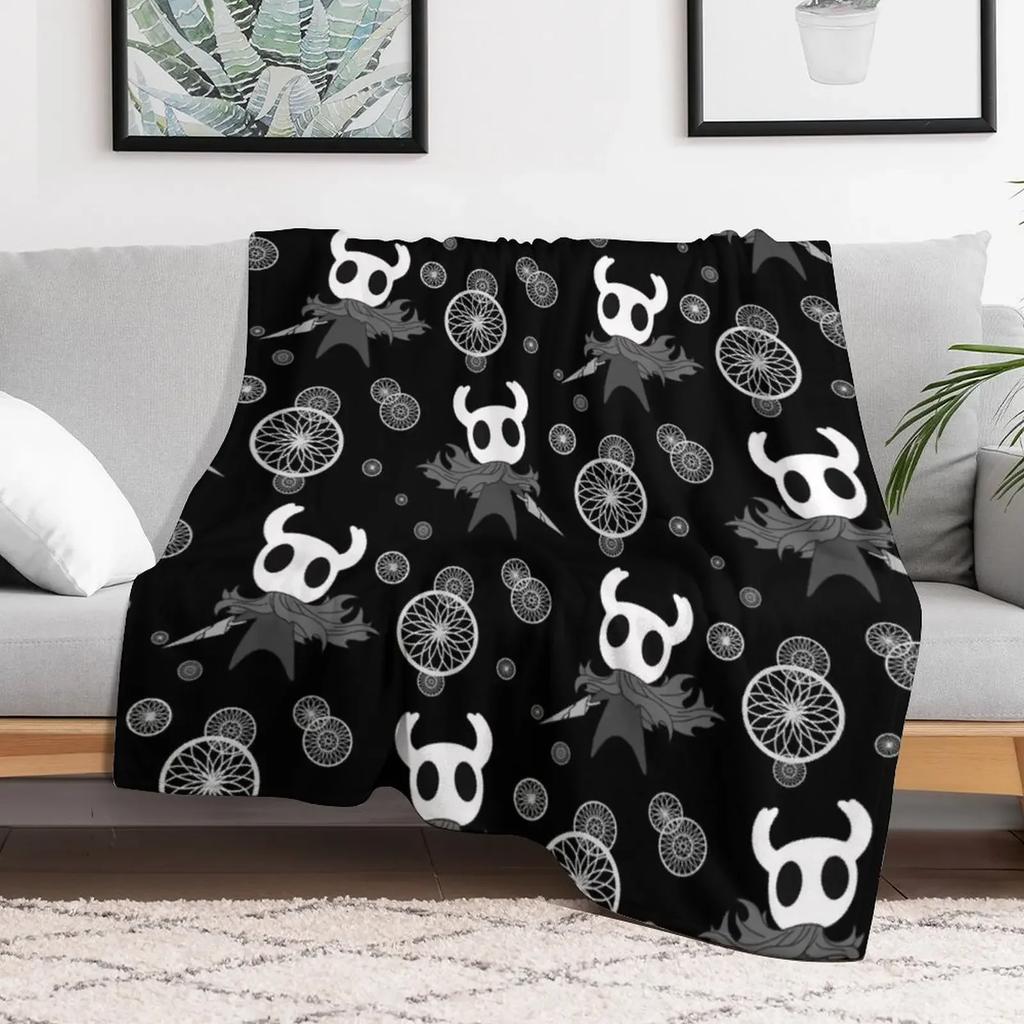 Hollow Knight Pattern Throw Blanket Kid'S Thermal Soft Luxury Designer Blankets Soft Big Blankets and Throws Picnic Blankets