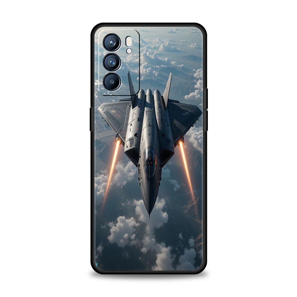 Aircraft Helicopter Airplane Case For Oppo Reno13 Reno12 Reno11 F Reno10 Pro A54 5G Find X5 A53 A52 A9 A17 4G A79 A80 A98 Cover