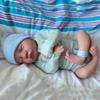 BZDOLL 19inch 48cm Vinyl Levi Asleep Reborn Baby Doll for Girl with 3D-paint Skin, Visible Veins and Soft Cloth Body Dress Up Art Toy Newborn