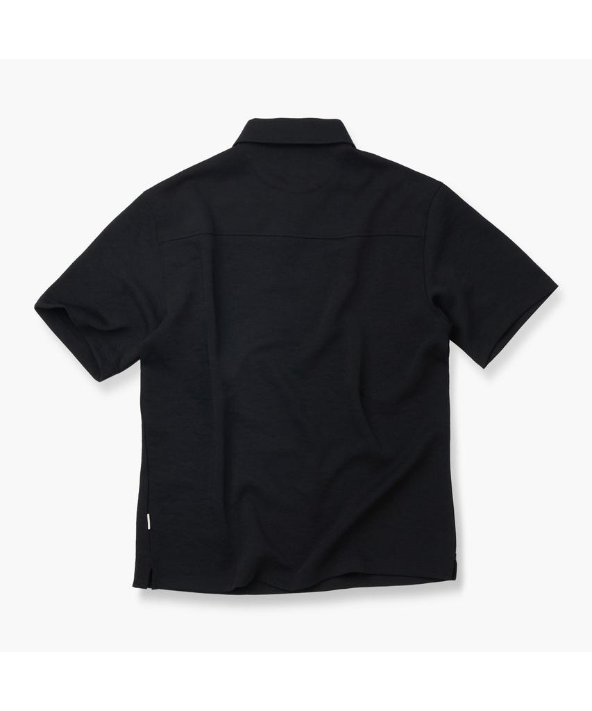 Henlikoteun [Imported Fabric] Woven Collared Short Sleeve T-Shirt Ahtam26401Bkx