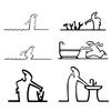 2D Flat Metal Self-Adhesive WC Sign Metal Wall Decor Wrought Iron Sign Home Interior Door Frame Art Hanging Painting Room Decor