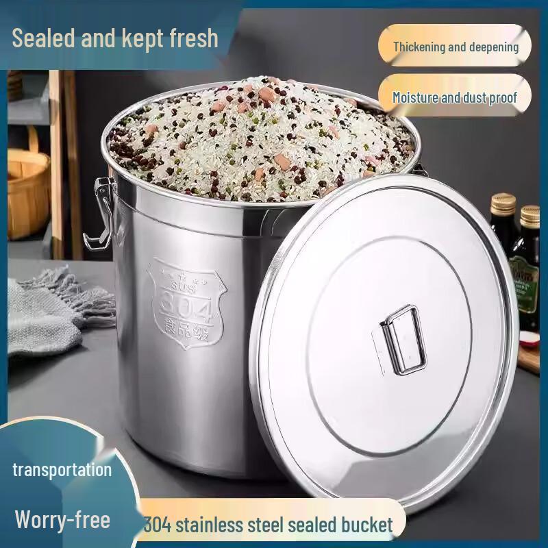 Xi Yao 304 Stainless Steel Multi-purpose Sealed Storage Bucket