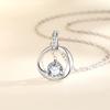 Mobius Ring Necklace Women's Light Luxury Niche Design Diamond Collarbone Chain for Girlfriend Gift