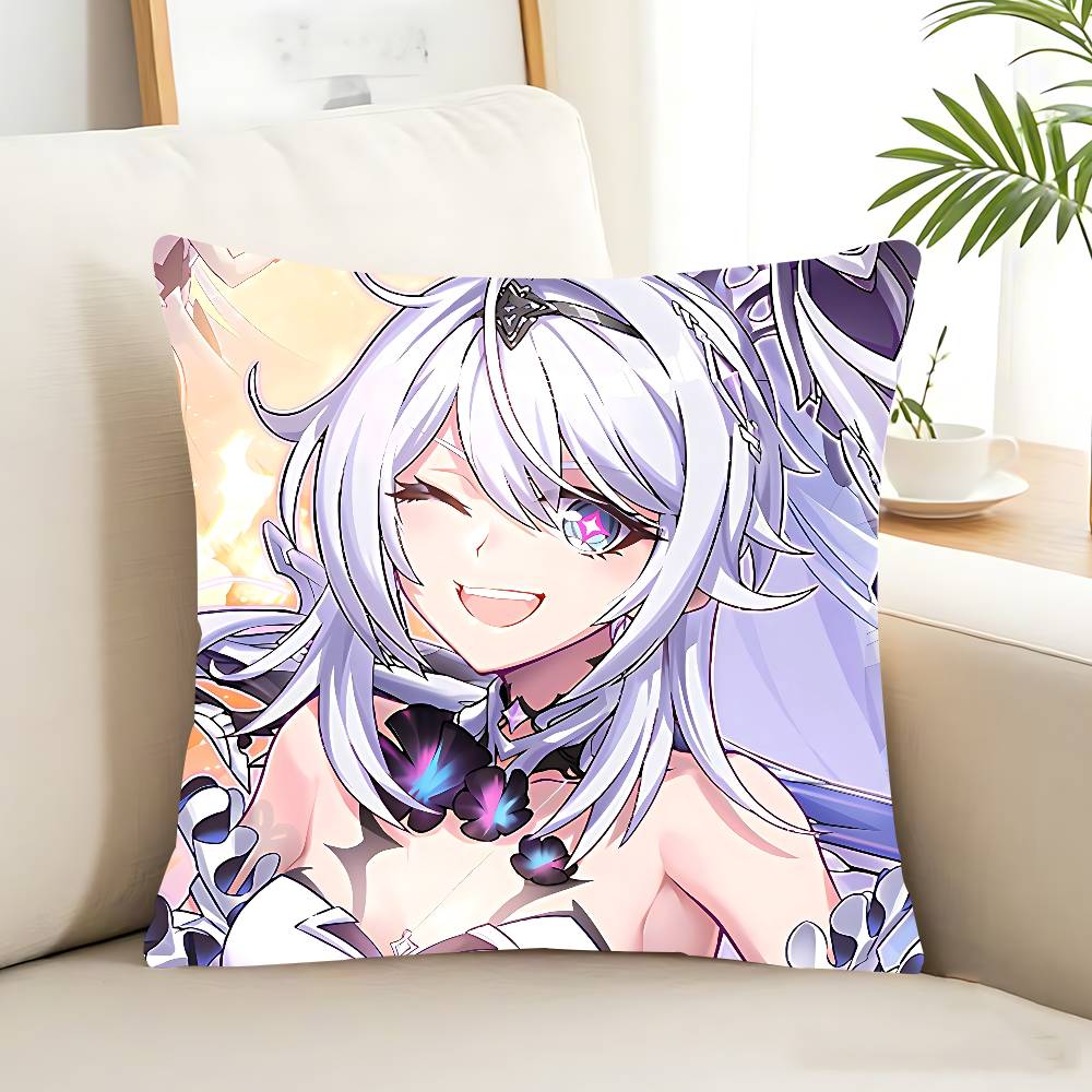 Honkai-i Impact K-kiana Pillow Case Removable Washable Cushion Cover – All-Season Soft Linen