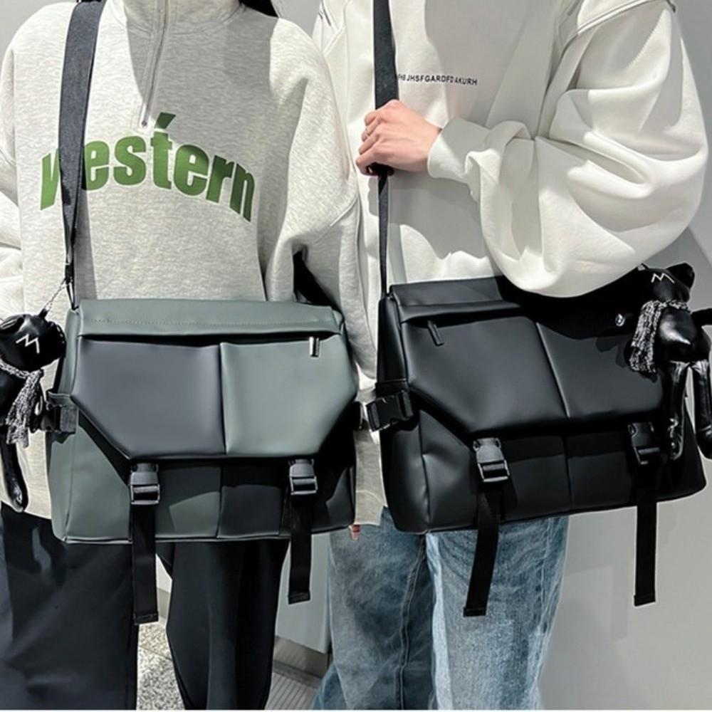 Multi-pocket Crossbody Shoulder Bag Nylon College Backpack Waterproof Messenger Bag  Cycling Use