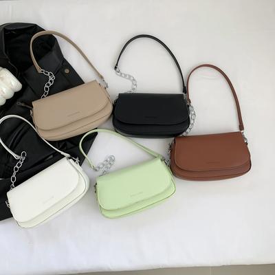 Jednobarevná textura Jednoduchá a módní kabelka přes rameno pro ženy v dámském jarním provedení Nová všestranná kabelka do podpaží Malá čtvercová kabelka pro ženy