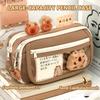 Capybara Pencil Case Kawaii Large Capacity Pen Bag Cute Animal Element Pencil Bag For Student Term Begins School Supplies 2025