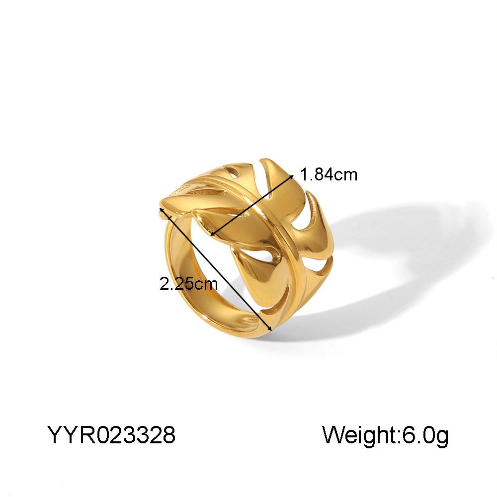 Gold Color Stainless Steel Openable Rings For Women Geometric Layered Figure Accessory