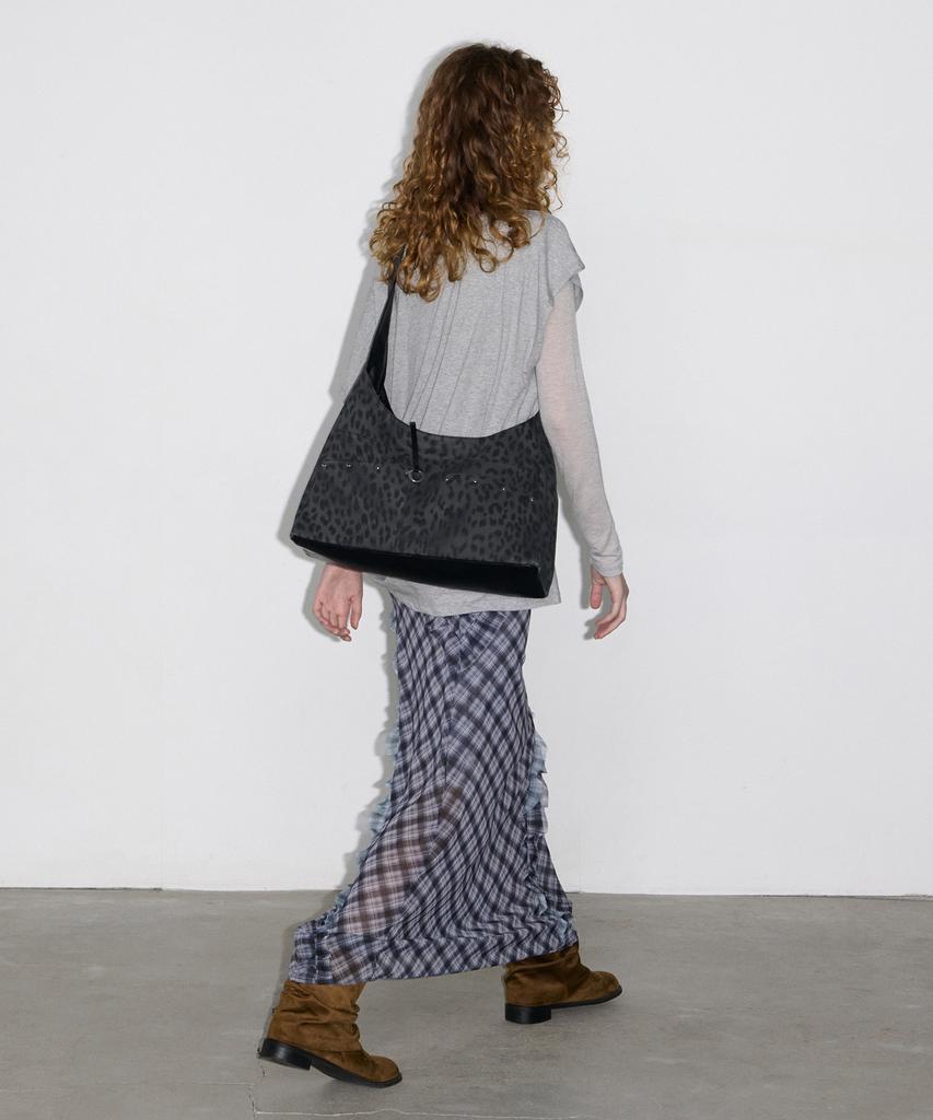 Fennec Bash Slouchy Bag - Leopard Black
