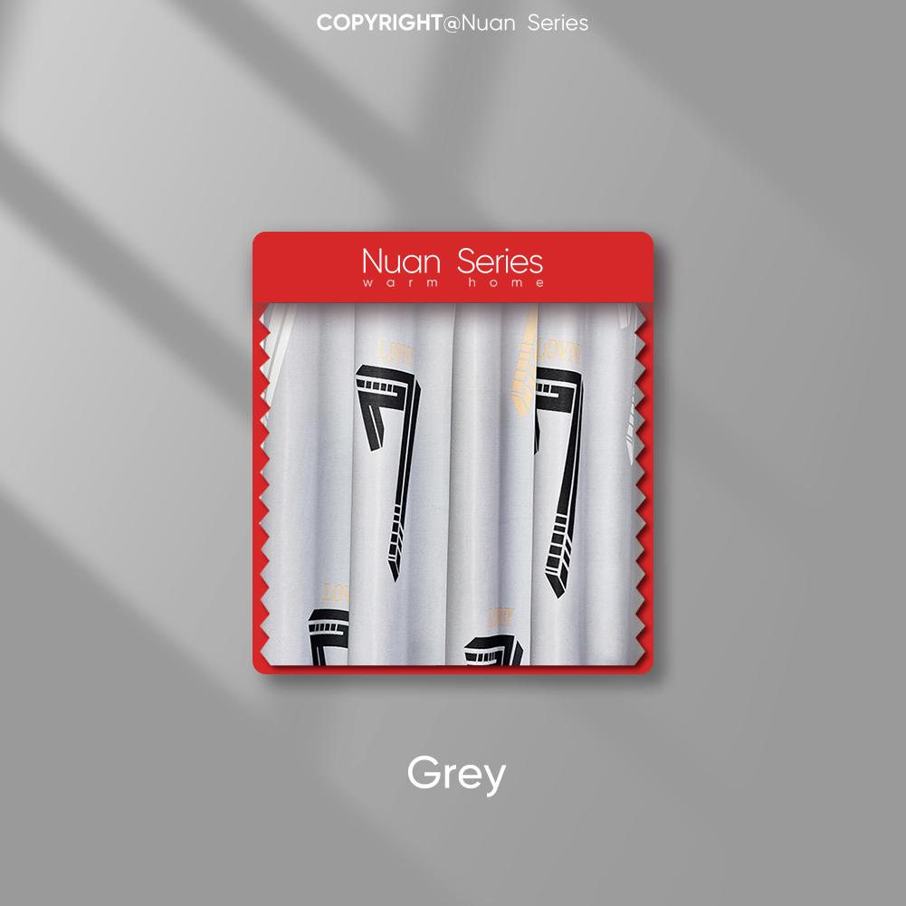 

1 шт. 70-80% затемняющие модные и минималистичные шторы с цифровым рисунком и принтом для спальни, гостиной, домашнего декора, серия Nuan W100cm x L200cm серый