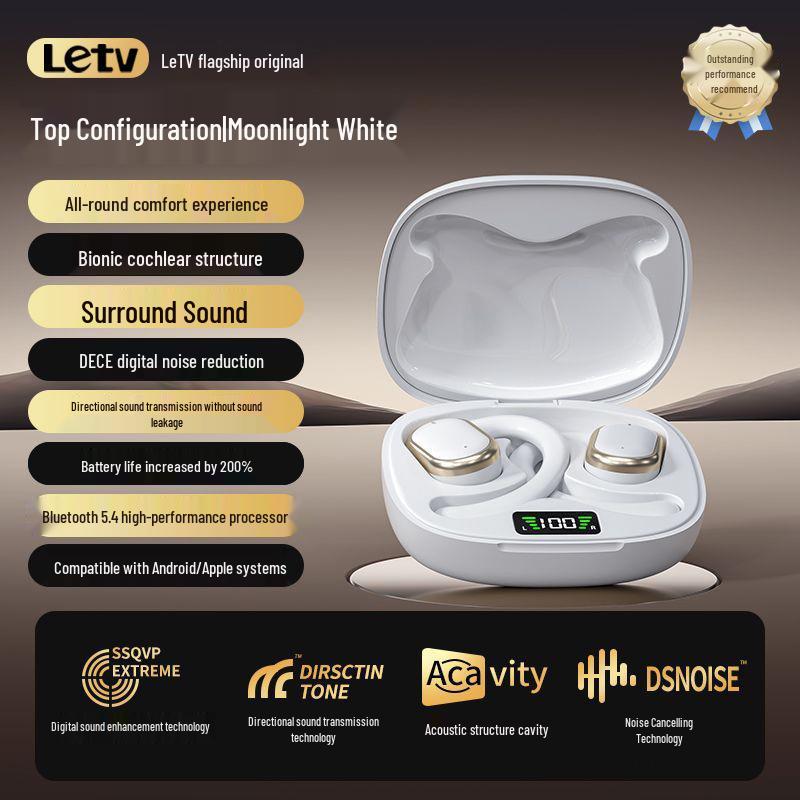 X93 Letv Wireless Bluetooth Noise-Cancelling Bone Conduction Over-Ear/In-Ear Headphones with Extended Battery Life
