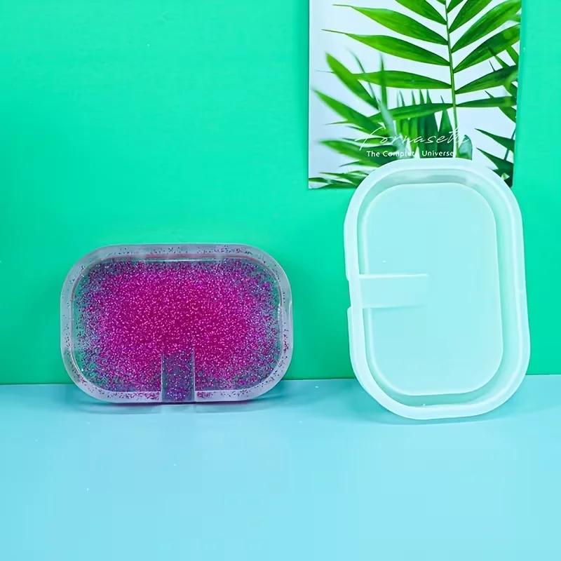 Top Quality Concrete Soap Storage Tray Silicone Mold Square Soap Dish Plate Resin Epoxy Mould Cement Plaster Soap Box Holder