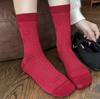 Big Red Socks Season Mid-Tube Cotton Socks Trend Dark Flower English Red Socks Wedding Red Socks
