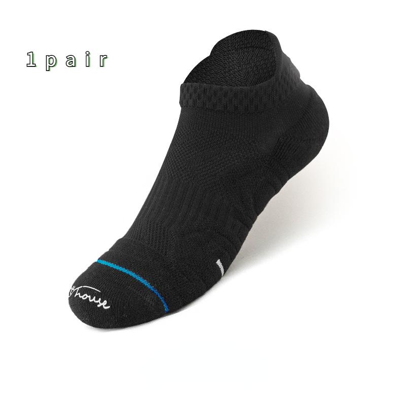 Size 39-44 Men's Summer Thin Breathable Socks for Running Professional Thickening Athletic Socks