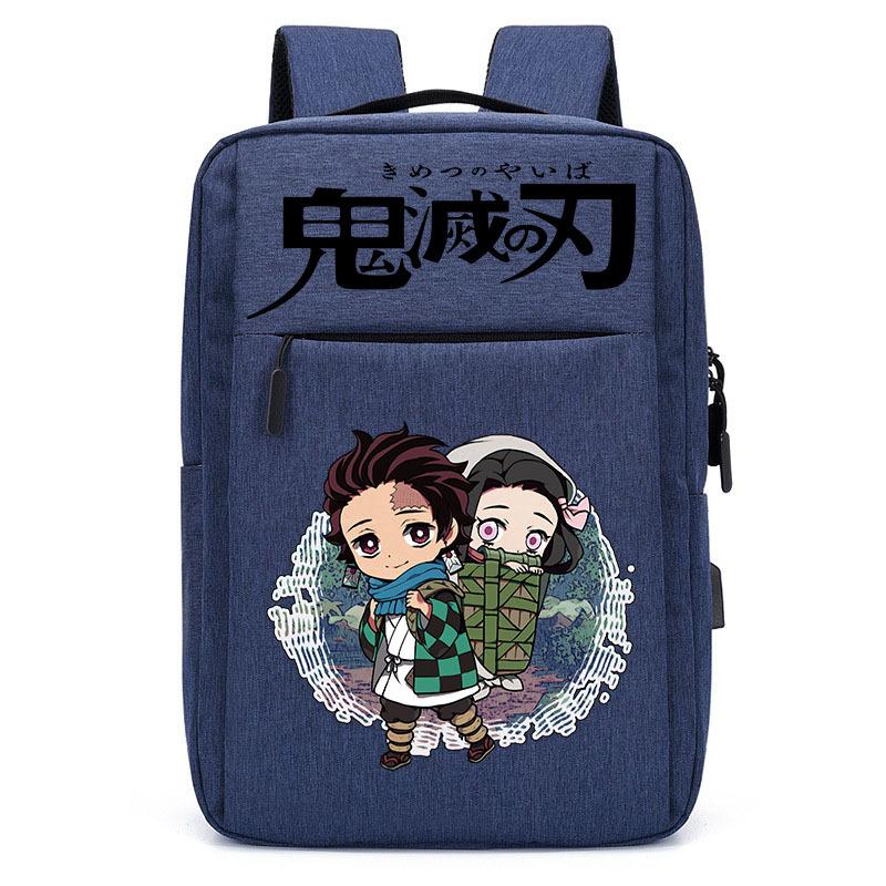 Japan Cartoon Comics Demon Slayer USB Charging Backpack Large Capacity Student Casual Backpack 0004