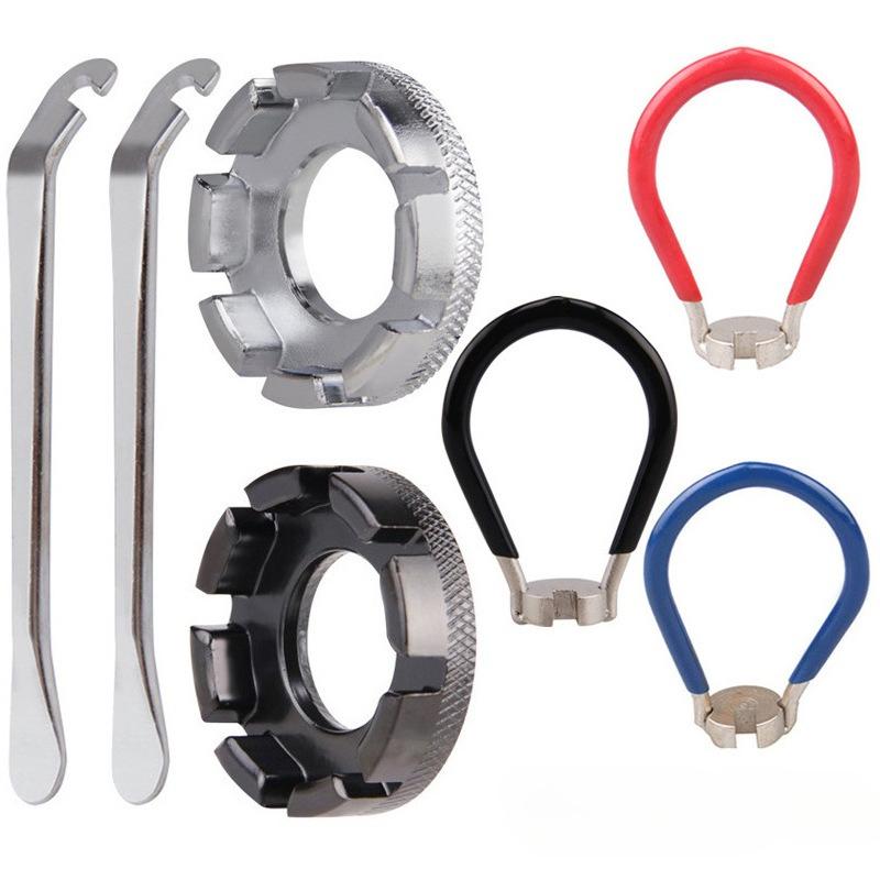 Steel Wire Wrench Spoke Tire Repair Tool Set Universal 8 Port Wheel Disassembly Chain Bike Motorcycle Tool Kit