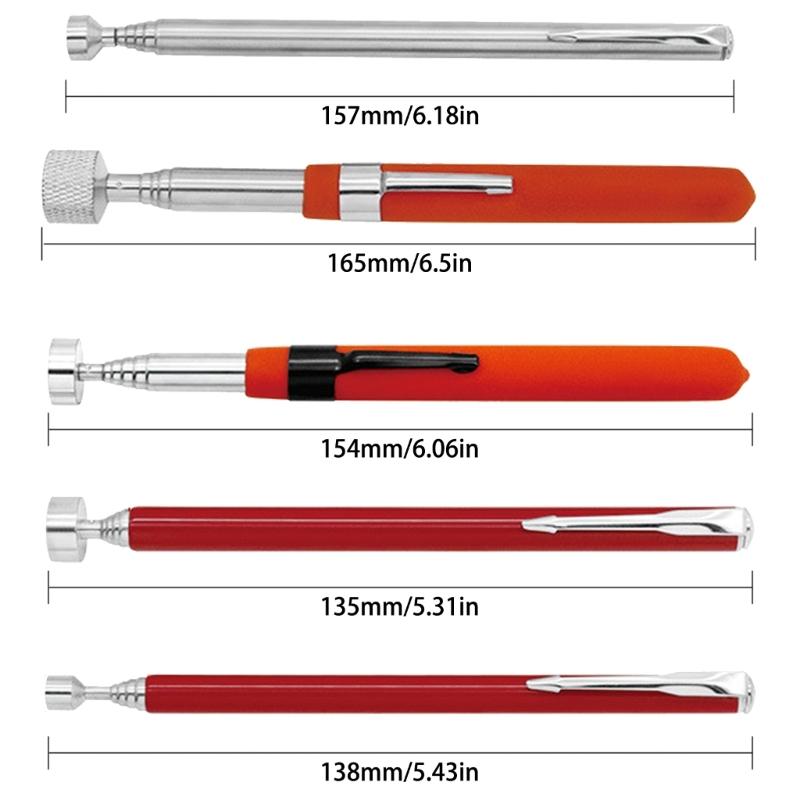 Tragbarer Mini-Teleskop-Magnetmagnetstift, handliche Werkzeugkapazität zum Aufnehmen von Mutternbolzen, ausziehbarer Tonabnehmerstab